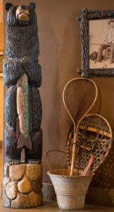 fishing decor in the lobby of the wildwood hotel